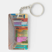 Farbige Straßenszene Schlüsselanhänger (Rückseite)