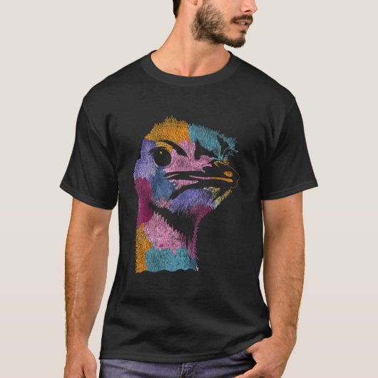 Farbige Strauße T-Shirt (Vorderseite)