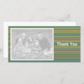 Farbige Streifen 01 Dankeskarte (Vorne/Hinten)