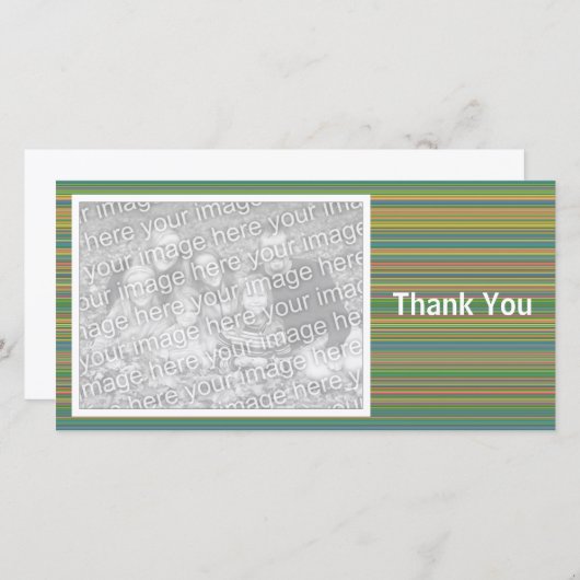 Farbige Streifen 01 Dankeskarte (Vorne/Hinten)