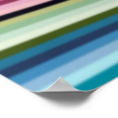Farbige Streifen 01 Poster (Ecke)