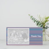 Farbige Streifen 02 Dankeskarte (Stehend Vorderseite)