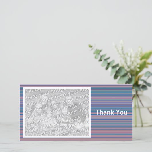 Farbige Streifen 02 Dankeskarte (Stehend Vorderseite)