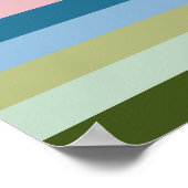 Farbige Streifen 02 Poster (Ecke)
