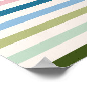 Farbige Streifen 03 Poster (Ecke)