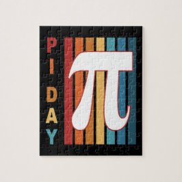 Farbige Streifen 3,14 pi Tag Puzzle
