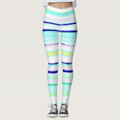 Farbige Streifen abstrakt Leggings (Vorderseite)