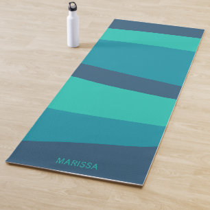 Farbige Streifen Aquamarin türkisfarbene blaue St Yogamatte