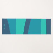 Farbige Streifen Aquamarin türkisfarbene blaue Str Yogamatte (Vorderseite (Horizontal))