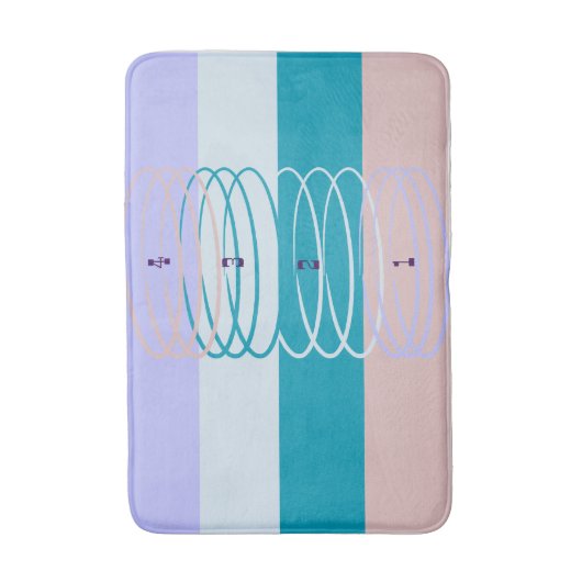 Farbige Streifen Bath Mat Badematte (Vorderseite Vertikal)