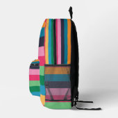 Farbige Streifen Bedruckter Rucksack (Rechts)