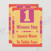 Farbige Streifen Bunco Table Card #1 bis 4 Postkarte (Vorne/Hinten)