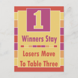 Farbige Streifen Bunco Table Card #1 Postkarte