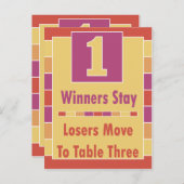 Farbige Streifen Bunco Table Card #1 Postkarte (Vorne/Hinten)