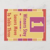 Farbige Streifen Bunco Table Card #1 Postkarte (Rückseite)