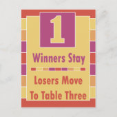 Farbige Streifen Bunco Table Card #1 Postkarte (Vorderseite)