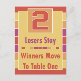 Farbige Streifen Bunco Table Card #2 Postkarte