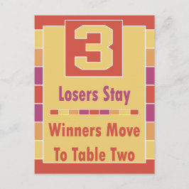 Farbige Streifen Bunco Table Card #3 Postkarte