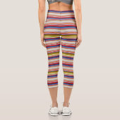 Farbige Streifen Capri Leggings (Rückseite)