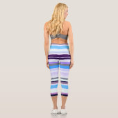 Farbige Streifen Capri Leggings (Rückseite)
