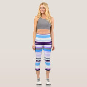 Farbige Streifen Capri Leggings (Vorderseite)