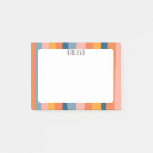 Farbige Streifen CUSTOM Chic Monogramm Personalisi Post-it Klebezettel (Vorderseite)