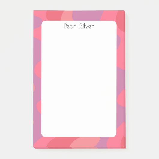 Farbige Streifen CUSTOM Chic Monogramm Personalisi Post-it Klebezettel (Vorderseite)