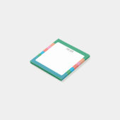 Farbige Streifen CUSTOM Chic Monogramm Personalisi Post-it Klebezettel (angewinkelt)