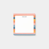 Farbige Streifen CUSTOM Chic Monogramm Personalisi Post-it Klebezettel (Vorderseite)
