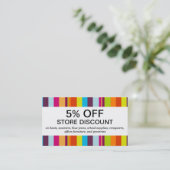 Farbige Streifen (Discount-Karte) Rabattkarte (Stehend Vorderseite)