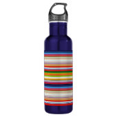 Farbige Streifen Edelstahlflasche (Vorderseite)