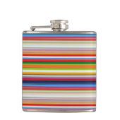 Farbige Streifen Flachmann (Vorderseite)