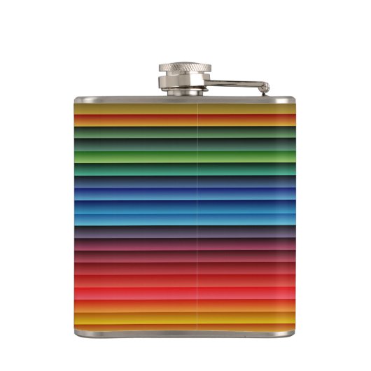 Farbige Streifen Flachmann (Rückseite)