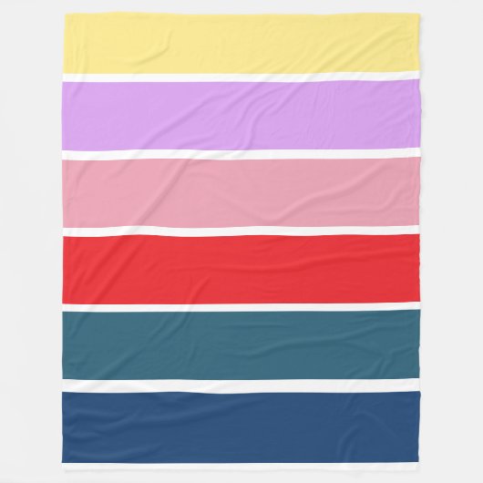 Farbige Streifen Fleecedecke (Vorderseite)
