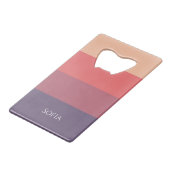 Farbige Streifen - Geldbeutel Flaschenöffner (Rückseite Schrägansicht)