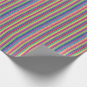 Farbige Streifen Geschenkpapier (Ecke)