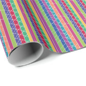 Farbige Streifen Geschenkpapier (Rolleneckpunkt)