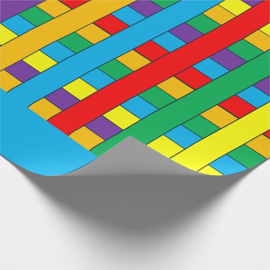 Farbige Streifen Geschenkpapier (Ecke)