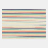 Farbige Streifen Geschenkpapier Set (Vorderseite)