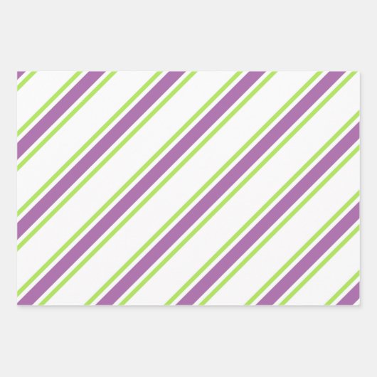 Farbige Streifen Geschenkpapier Set (Vorderseite 3)