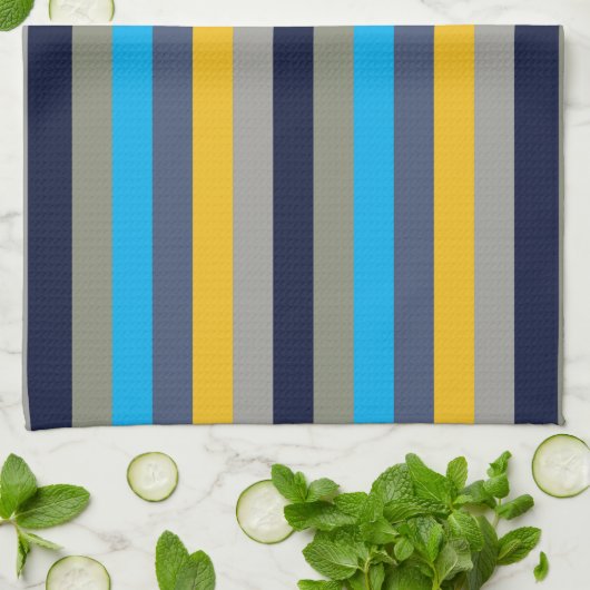 Farbige Streifen Geschirrtuch (Gefaltet)