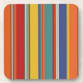 Farbige Streifen Getränkeuntersetzer (Vorderseite)