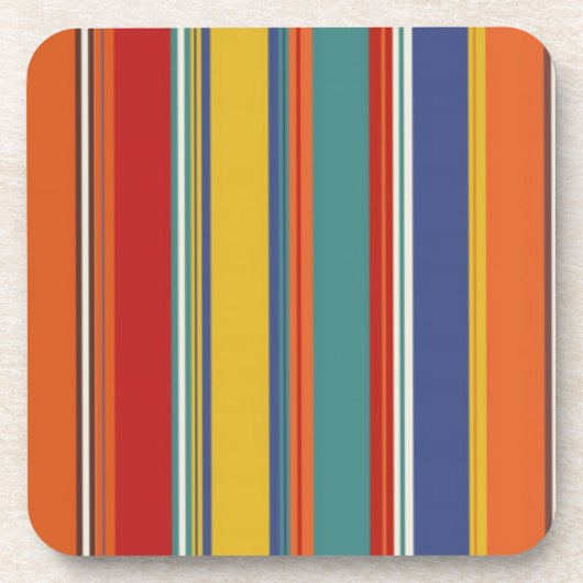 Farbige Streifen Getränkeuntersetzer (Vorderseite)