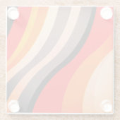 Farbige Streifen Glasuntersetzer (Rückseite)