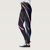 Farbige Streifen Glitzern Leggings (Links)
