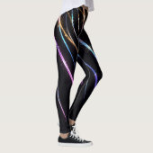 Farbige Streifen Glitzern Leggings (Rechts)