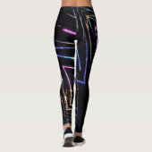Farbige Streifen Glitzern Leggings (Rückseite)