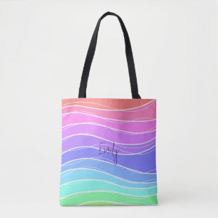Farbige Streifen Gradient Totbeutel Tasche