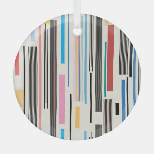 Farbige Streifen: Grafikmuster Mix Ornament Aus Glas