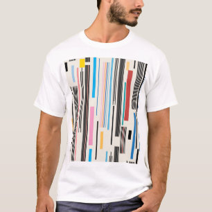 Farbige Streifen: Grafikmuster Mix T-Shirt